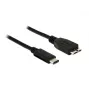 USB-Kabel DeLOCK 1m USB 3.1 USB 3.2 Gen 2 USB C Micro-USB B Schwarz