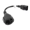 Lanberg CA-C14E-10CC-0018-BK Stromkabel Schwarz 0,18 m C14-Koppler (CA-C14E-10CC-0018-BK)