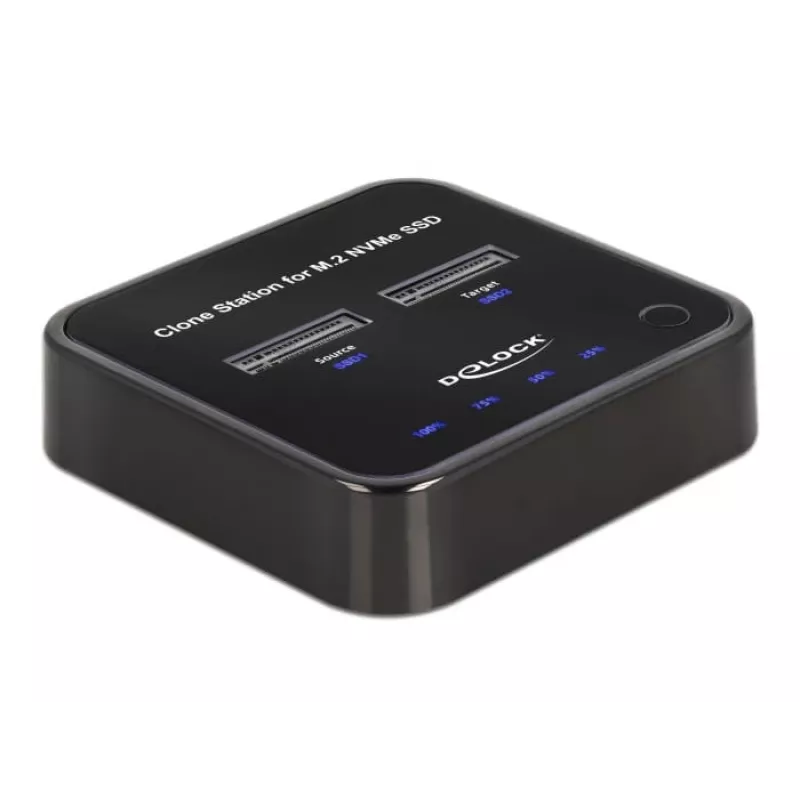 DeLOCK M.2 Dockingstation für 2 x M.2 NVMe PCIe SSD mit Klonfunktion