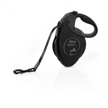 FLEXI Giant Tape Schwarz Edition - automatische Hundeleine - 8 m