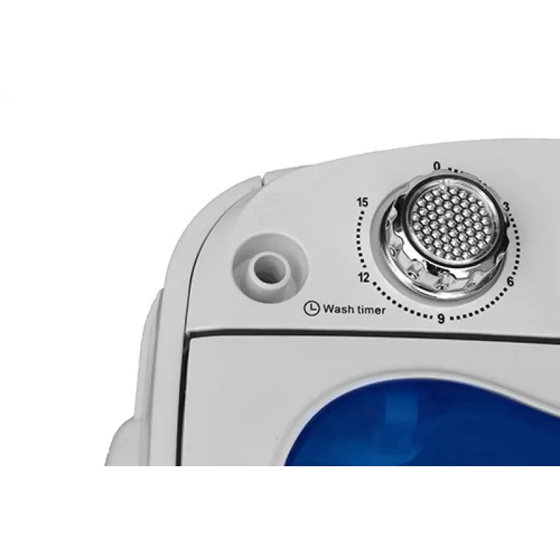 Adler | AD 8051 | Waschmaschine | Energieeffizienzklasse | Toplader | Waschkapazität 3 kg | Unbestimmte U/min | Tiefe 37 cm | Breite 38 cm | Weiß/Blau