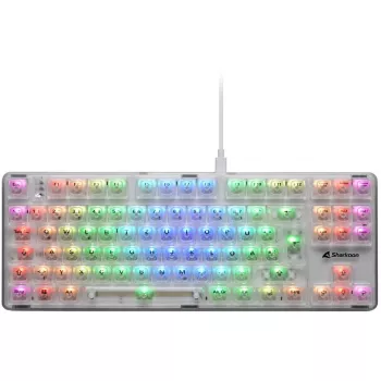 Crystal Shark, Gaming-Tastatur Weiß, DE-Layout, KTT