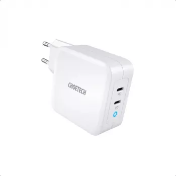 Power adapter CHOETECH Charger GaN 2x USB-C 100W PD, model PD6008