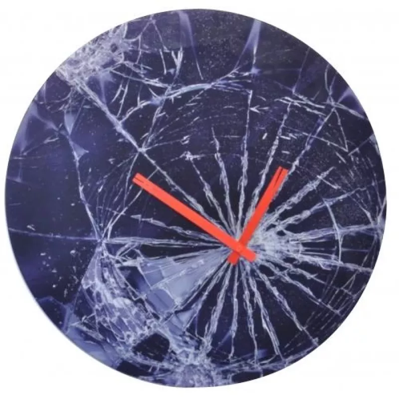 NeXtime Uhr 8147 Crash, Ø43cm, Wand, Blau
