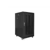 Freistehender Rack-Schrank LANBERG FF01-6822-23B 22U, 19-Zoll-Schienen, 1159×600×800 mm, IP20, Rollen, Schlüsselschloss, schwarz