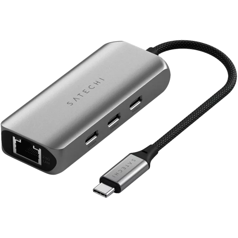 Satechi Dockingstation 4-in-1 ST-H3C25EM USB-C 3.2 Gen2 Grau (ST-H3C25EM)