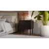 Cama Nachtschrank, 2 Stk. CORTINA 45x40x51 schwarz