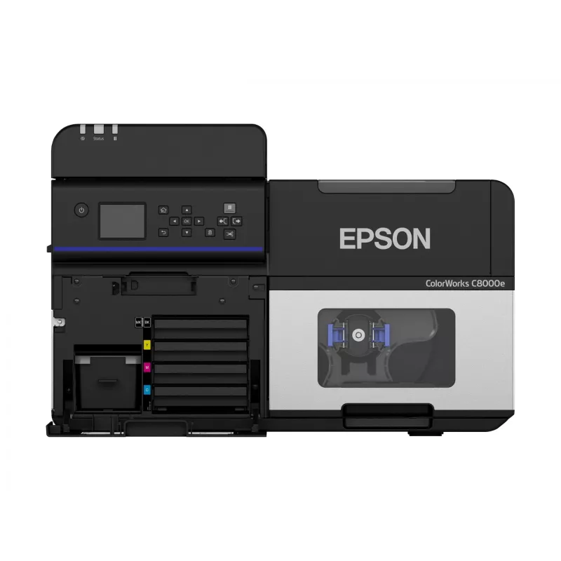 Epson ColorWorks C8000e (BK) Etikettendrucker Tintenstrahl Farbe 600 x 1200 DPI 300 mm/s Kabelgebunden und kabellos Ethernet LAN