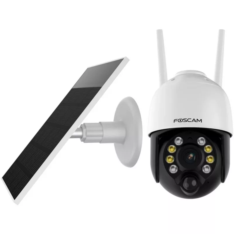 IP-Überwachungskamera Foscam B4 Dome 4 MP (2560×1440), Wi‑Fi 2,4 GHz, IP65, Solar + Akku 5000 mAh, 355° Schwenk, 90° Neigung
