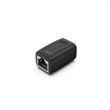 Kabeladapter Unitek A1026BK RJ-45 Buchse-auf-Buchse Cat7 1 Gbit/s schwarz
