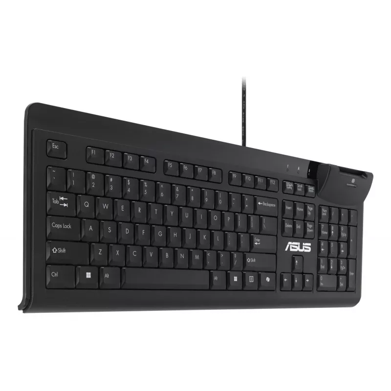 Kabelgebundene Full-Size-Tastatur ASUS KU100 Schwarz, estnisches Layout, USB Typ-A, 2 m Kabel