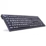 Logickeyboard XL Print USB QWERTZ Deutsch Schwarz