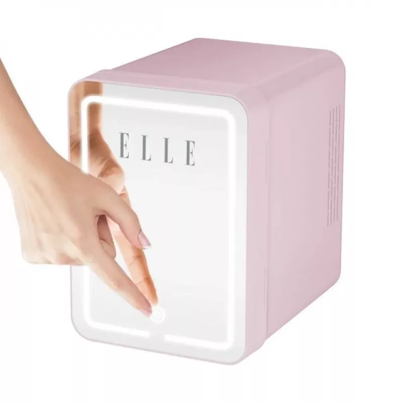 Mini-Kühlschrank mit LED-Makeup-Spiegel Elle ESDAFX04PUEU 4 L, lila