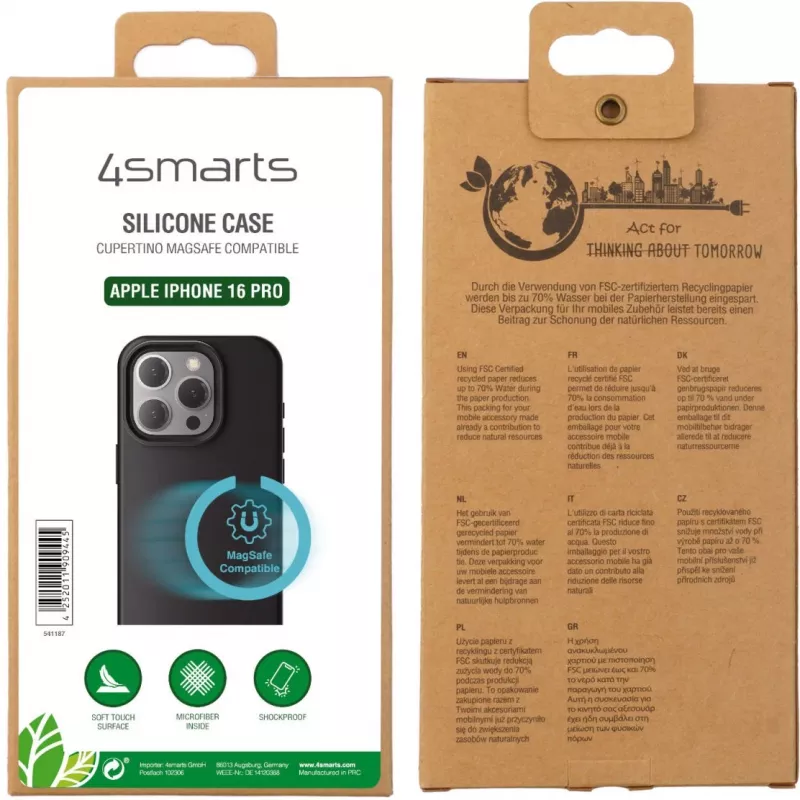 Cover 4smarts iPhone 16 Pro 16 cm (6.3 Zoll) Schwarz