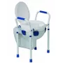 Toilettensitzauflage Aston Clipper VII 500431 — verstellbarer medizinischer Toilettensitz, Polypropylen, Aluminium/Stahl-Rahmen, Innendurchmesser 25×21 cm