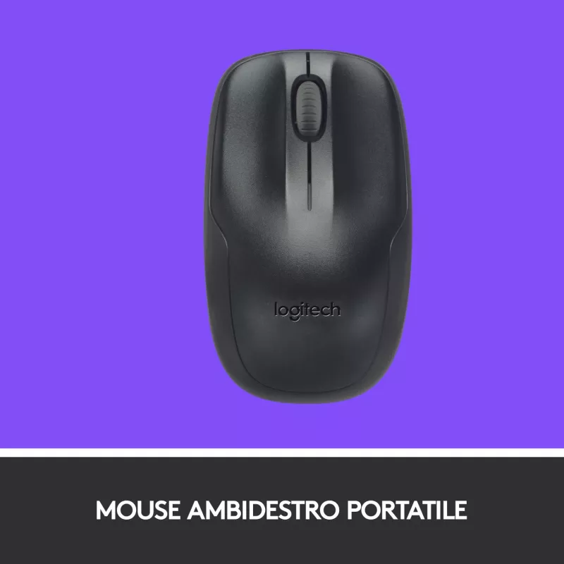 Logitech Wireless Combo MK220 - Tastatur-Maus-Set - kabellos - 2,4 GHz - Italienisch - Dunkelgrau (920-003721)