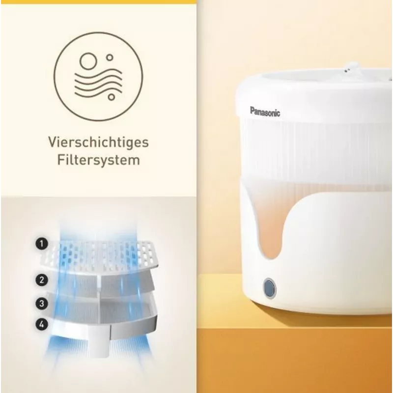 Automatischer Haustiertränke Panasonic CP-JNW01CW — 1,9 l, netzbetrieben, weiß, Ø18,5 cm × 175 mm