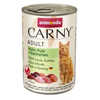 ANIMONDA Carny Adult Chicken, turkey, rabbit - Nassfutter für Katzen - 400g