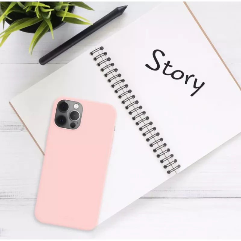 Schutz-Rückabdeckung FIXED für Apple iPhone 16 Pro Max, gummierte Oberfläche, pink