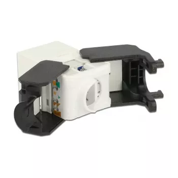 Keystone-Modul DELOCK 86266, RJ-45 auf LSA, schwarz/weiß, 16×37,8×22,5 mm