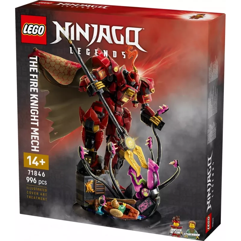 LEGO Bauset NINJAGO 71846 Feuerritter-Mech, 996 Teile, 2 Minifiguren, bewegliche Gliedmaßen, 260 mm Höhe