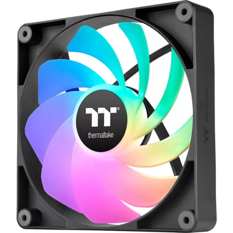 Thermaltake CT120 Reverse ARGB 120mm Gehäuselüfter, 2er-Pack, Schwarz