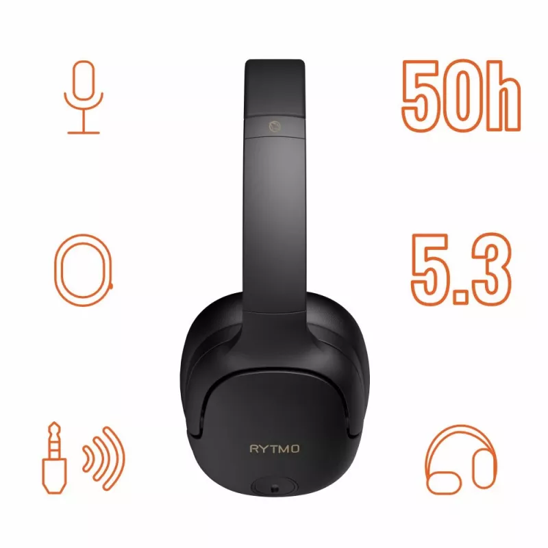 Kopfhörer Manta HDP1001BK Rytmo Elegance Schwarz