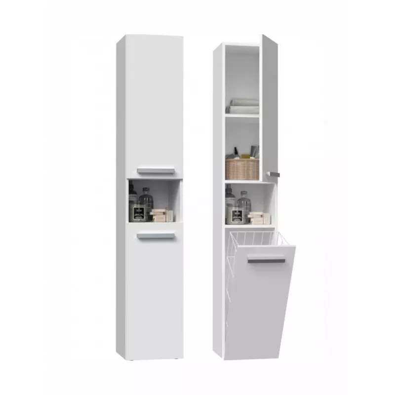 Badezimmerschrank NEL III 31x30x174 cm, mattweiß