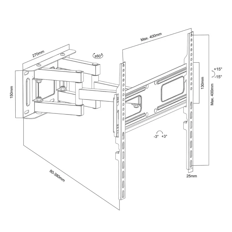 TV-Halterung für 21-75 inch 50kg, MC-788