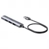 USB-Hub Unitek H1208CGY01 — 4-Port USB 3.0 (5 Gbit/s), abwärtskompatibel mit USB 2.0, Aluminium