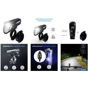 LED-Fahrradscheinwerfer FISCHER 50690 — batteriebetrieben, schwarz