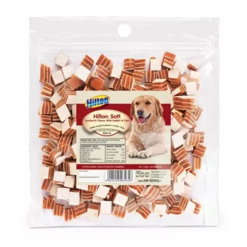 Hunde-Trainingsleckerli Hilton Sandwich-Stücke mit Kaninchen und Fisch 500 g — mundgerecht, glutenfrei