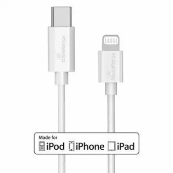USB-Kabel MediaRange MRCS215 1m USB C USB C/Lightning Weiß