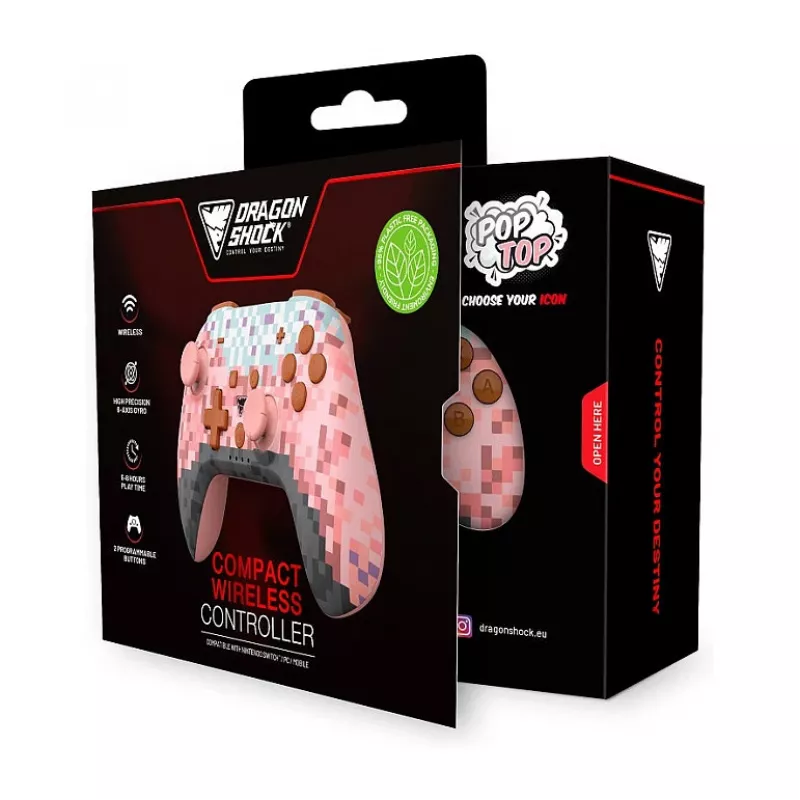 Dragonshock Controller Poptop kabellose Würfel rosa Schalter