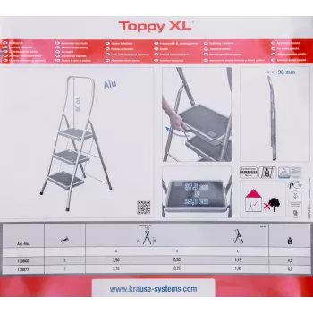 Krause Klapp-Tritt Toppy XL silber