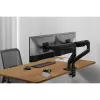 DIGITUS Dual-Monitorhalterung für 2×45 Zoll Bildschirme, Tischklemme, 2×20 kg, VESA 75×75–100×100, Neigung -20–50°