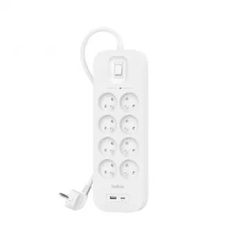 Überspannungsschutz Belkin SRB003CA2M 8 AC-Steckdosen 900 J Weiß 2 m