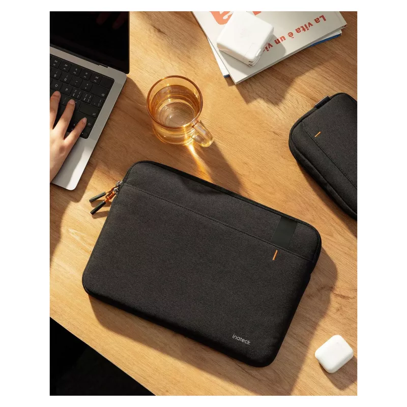 Laptophülle Inateck LB01011-13S für 13-Zoll-Laptops mit Zubehörtasche, schwarz