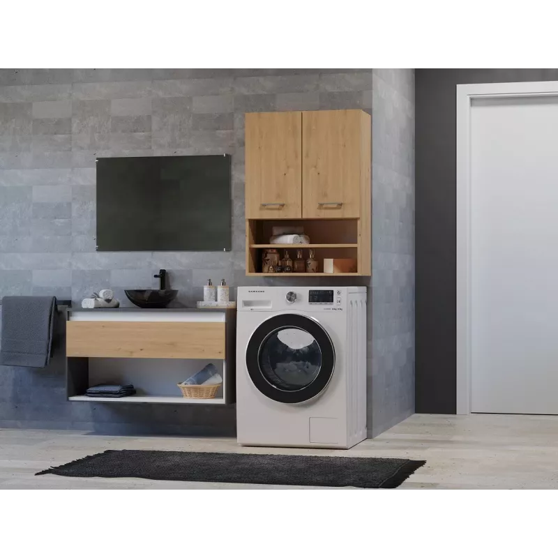 Topeshop POLA MINI DK ARTISAN Badezimmerschrank Eiche