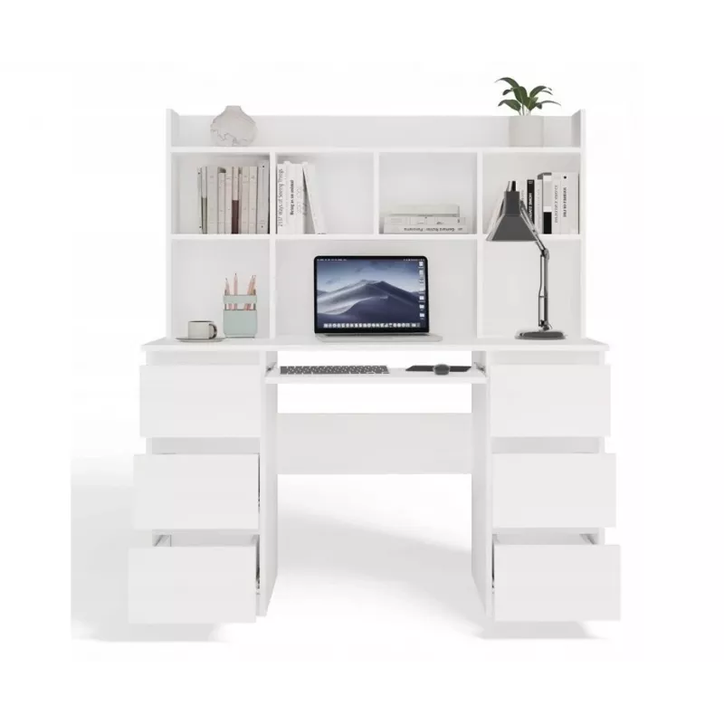 KUBA Schreibtisch Set + Extension Piece, weiß