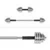 REBEL ACTIVE Chrome Verstellbare Hanteln im Koffer 15 kg mit Langhantelstange