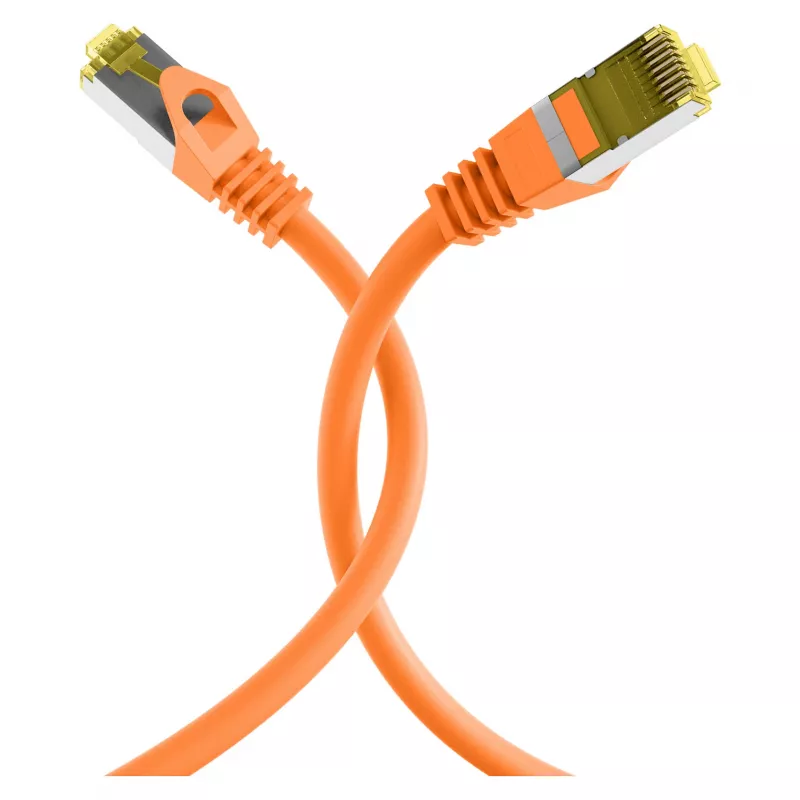 RJ45 Patchkabel Cat.6A S/FTP LSZH Cat.7 Rohkabel orange