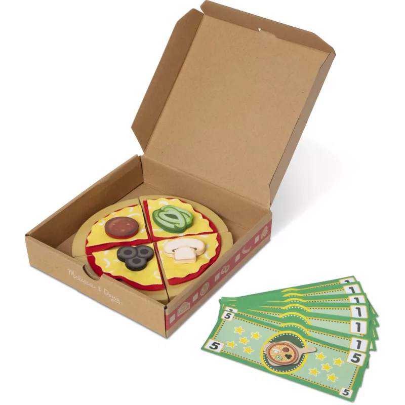 Spielküchenzubehör Spin Master Melissa & Doug Top & Bake Pizza Counter, Spiel-Pizza-Set zum Nachspielen