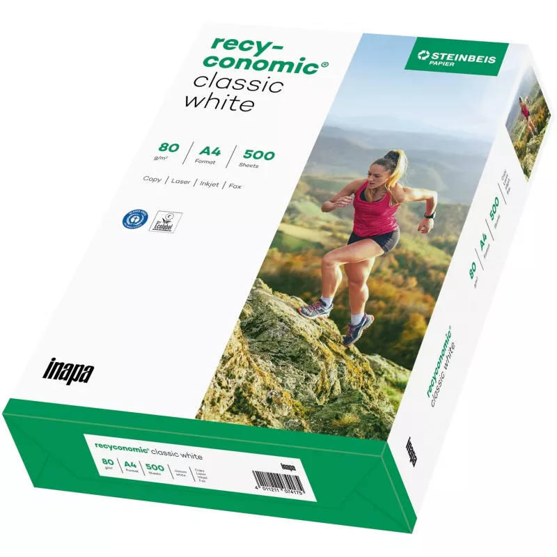 Recyconomic Classic Weiß A4, Papier DIN A4 (500 Blatt), 80 g/m²