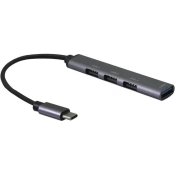 USB Hub Helos 344447 Type-C 5000 Mbit/s Grau
