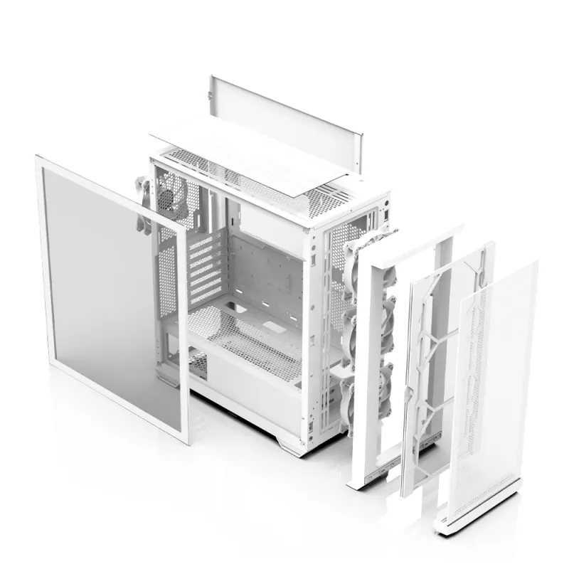 Zalman Z10 DUO ATX ZM-IF120 x4 Weiß