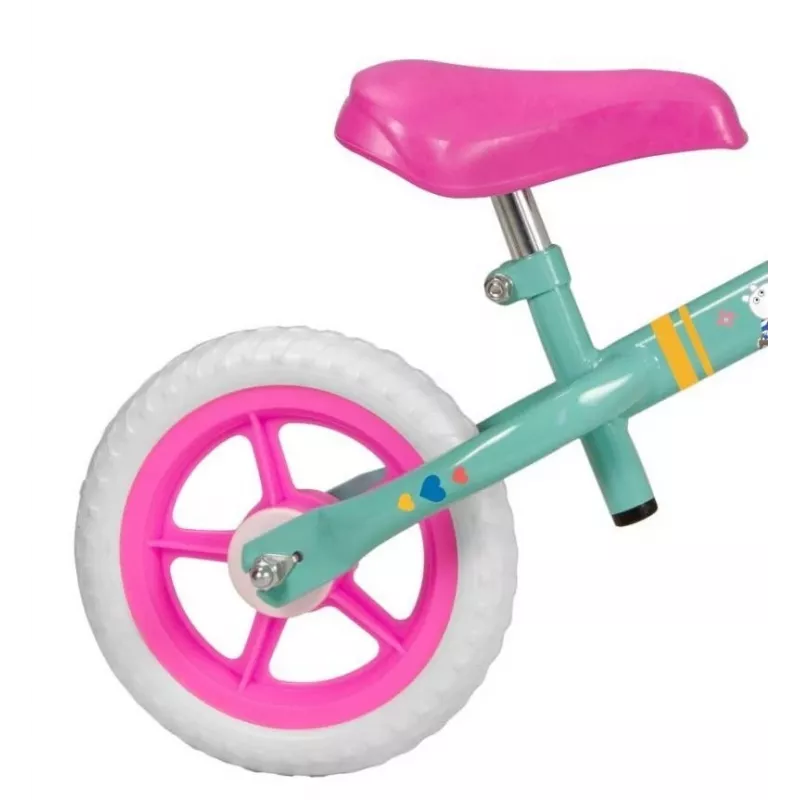 Kinderfahrrad Toimsa TOI198 — Stahlrahmen 25,4 cm (10 Zoll), Unisex, Handbremse, 2 Räder, 3,5 kg, grün mehrfarbig