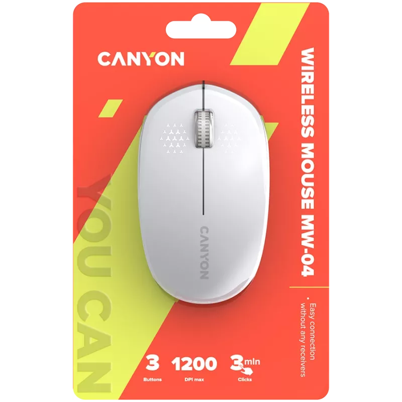 CANYON Maus MW-04 3 Tasten BT Wireless Weiß
