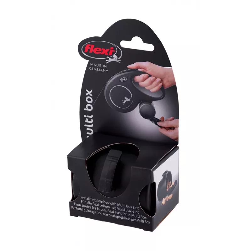 Futter-/Tränkebehälter Flexi Multi Box Schwarz — Flexi Vario Serie, universeller Futterbehälter für Haustiere, 201–499 g