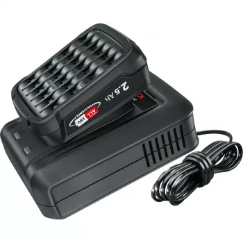 Batterie Starter-Set 18V 1x 2,5Ah + Schnellladegerät AL 18V-44 (schwarz, Lithium-Ionen-Akku 2,5Ah, POWER FOR ALL ALLIANCE)